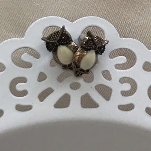 Owl earrings vintage look